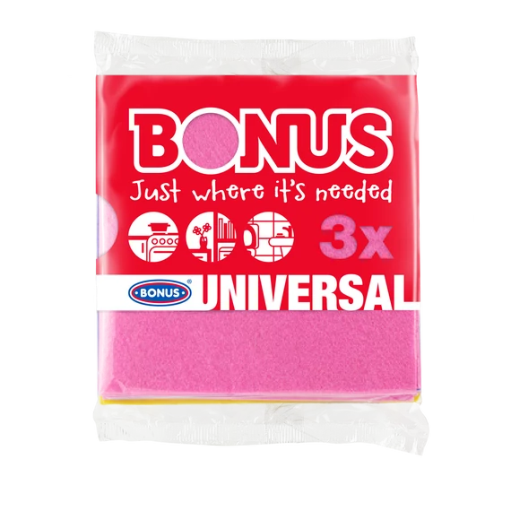 Törlőkendő általános 3 db/csomag Bonus_B163