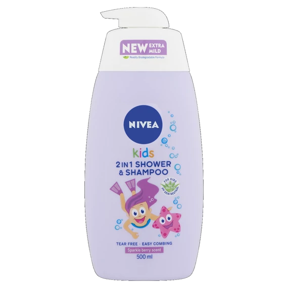 Tusfürdő és sampon 500 ml Nivea kids lány