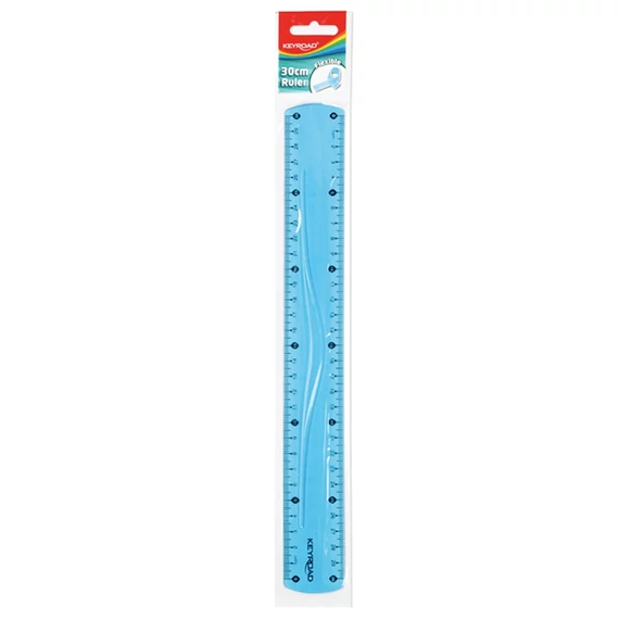 Vonalzó 30 cm, flexibilis Keyroad vegyes színek