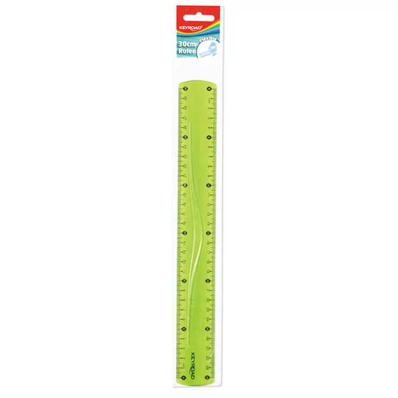 Vonalzó 30 cm, flexibilis Keyroad vegyes színek