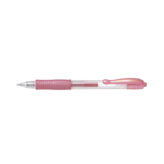 Zseléstoll 0,7mm, nyomógombos Pilot G-2, írásszín metál rózsaszín