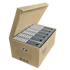 Archiváló konténer karton doboz fedeles 54x36x25cm, felfelé nyíló tetővel Fornax
