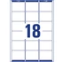Etikett címke, 63,5 x46,6mm, 18 címke/ív, 100 ív/doboz, Avery fehér